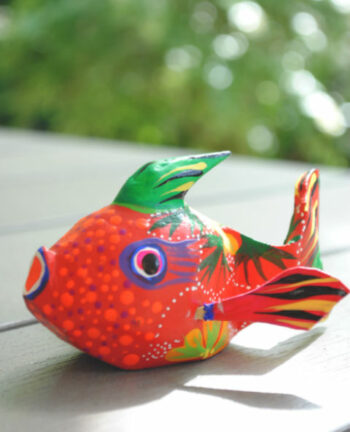 Tienda Elena -Figurine bois Poisson - Alebrijes poisson - Fait main - hecho en mexico - colorés - Mexique - 4