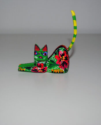 Tienda Elena – Mini Alebrijes chat – Fait main – hecho en mexico – colorés – Mexique – 2 Tienda Elena - Mini Alebrijes chat - Fait main - hecho en mexico - colorés - Mexique - 2