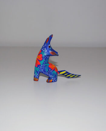 Tienda Elena - Mini figurine bois Coyote - Mini Alebrijes coyote - Fait main - hecho en mexico - colorés - Mexique - 1