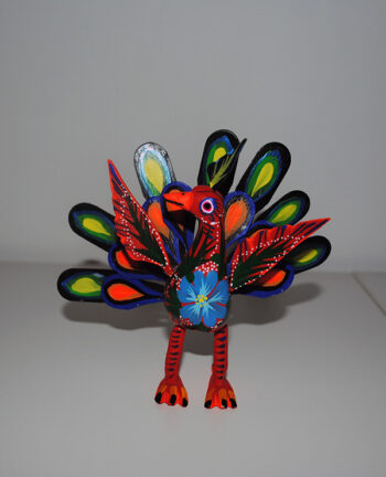 Tienda Elena - Figurine bois Paon - Alebrijes paon - Fait main - hecho en mexico - colorés - Mexique - 5