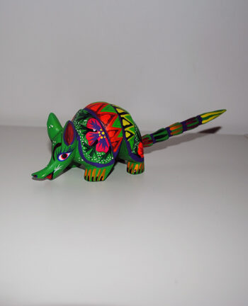 Tienda Elena - Figurine bois Tatou - Alebrijes tatou - Fait main - hecho en mexico - colorés - Mexique - 2