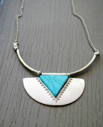 Collier pierre turquoise – Tienda Elena – Mode et inspiration mexicaine – Nouveau – 2 Collier pierre turquoise - Tienda Elena - Mode et inspiration mexicaine - Nouveau - 2